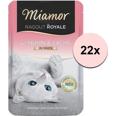 Miamor Ragout Royal kura a losos v omáčke 22 x 100 g