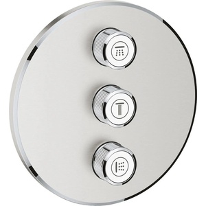 GROHE Grohtherm SmartControl скрит смесител за душ, матиран хром, Supersteel, за 3 изхода (29122DC0)