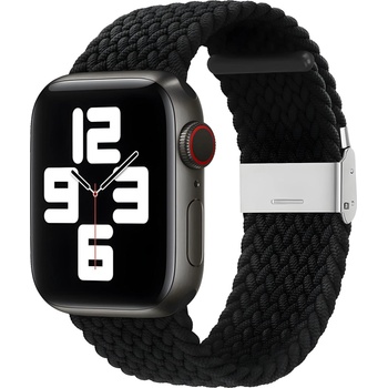 Techsuit Качествена каишка за Apple Watch 1 / 2 / 3 / 4 / 5 / 6 / 7 / 8 / 9 / SE / SE 2 / Ultra / Ultra 2 - (42 / 44 / 45 / 49mm) - черна KP30202 (30202)