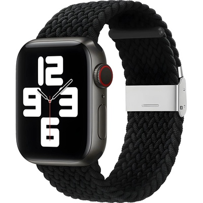 Techsuit Качествена каишка за Apple Watch 1 / 2 / 3 / 4 / 5 / 6 / 7 / 8 / 9 / SE / SE 2 / Ultra / Ultra 2 - (42 / 44 / 45 / 49mm) - черна KP30202 (30202)