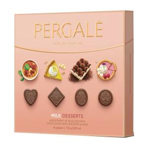 Pergalė PergalĖ ДЕСЕРТИ БОНБОНИ АСОРТИ С МЛЕЧЕН ШОКОЛАД 113Г
