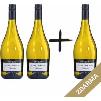 Borgomori Frizzante Bianco Jubilée Cuvée Cuvée 10,5% 3 x 0,75 l (holá láhev)