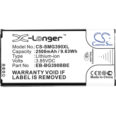 Cameron Sino - Съвместима със SAMSUNG Galaxy Xcover 4, SM-G390 EB-BG390BBE LiIon, 2500 mAh, 3.85 V; CS-SMG390XL (CS-SMG390XL)