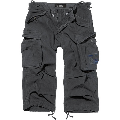 Brandit Мъжки 3/4 карго панталони в черно BranditBW-2003-2 - Черен, размер XXL