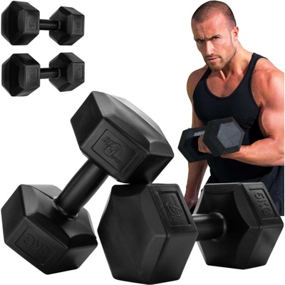 Be4Sport Pogumované činky 2 x 5 kg 2 ks