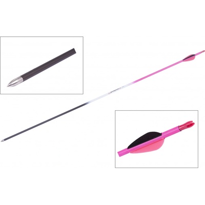 Goodgoods karbon plastové letky růžový 28″ 1 ks