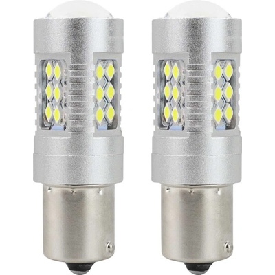 LED AMIO CANBUS 24SMD 3030 1156 (P21W) Bílá 12V / 24V, sada 2 ks.