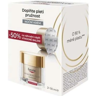 Eucerin Hyaluron Filler + Elasticity noční krém 50 ml + náhradní náplň 50 ml