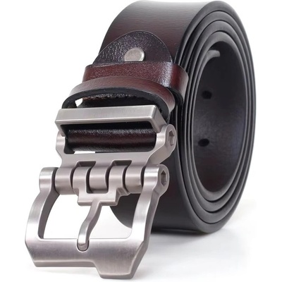 DELIS Мъжки колан c-158, естествена кожа, тъмнокафяв (c-158)