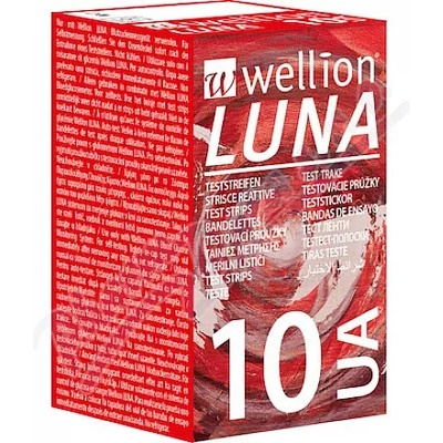 Wellion LUNA testovací proužky kyseli. močová 10 ks