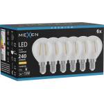 Mexen Vintis 6x LED филамент крушка E14, G45, 2W, Топла - 2700K, 240 lm, прозрачна (L156-E14-0227-00x06)