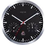 NeXtime Часовник с термометър и хигрометър Weather Station Clock черно-сребрист (90514ZW)