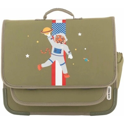 Jack Piers Schoolbag Paris Large aktovka Burger Planet zelená