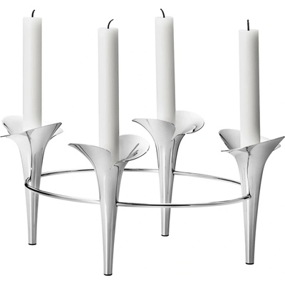 Georg Jensen Nerezový svícen Bloom -