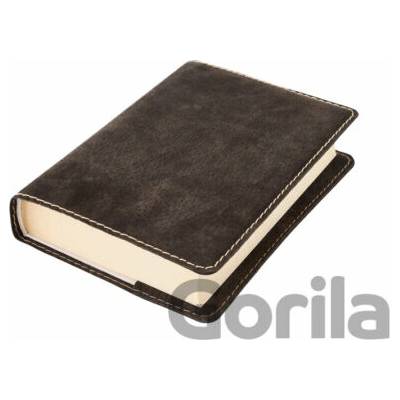 Macoli Hand Made Obal na knihu Klasik Hnědá tmavá semiš XL