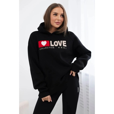Kesi insulated cotton hoodie čierna