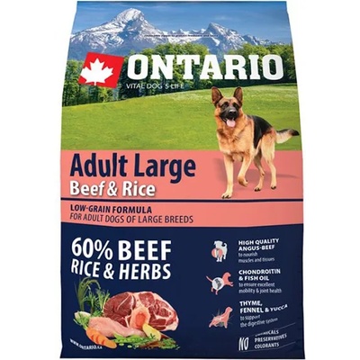 ONTARIO Възрастен Голям Говеждо и Ориз 2, 25кг