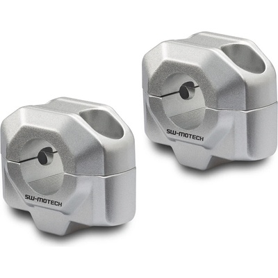 Zvýšení řidítek o 20 mm, pro řídítka Ø 22 mm ,stříbrné SW-Motech