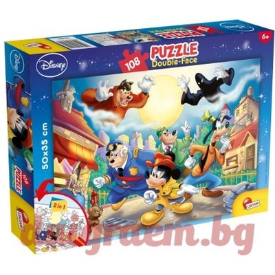 Lisciani Пъзел lisciani 48021 - 108 части - Мики Маус, двулицев пъзел (li48021)