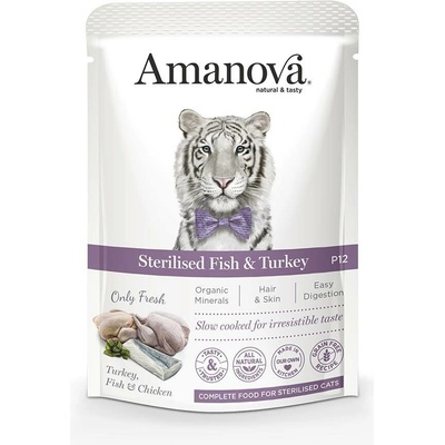 Amanova Cat Sterilised Fish Turkey GF 85 g