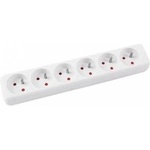 Office Products Preloader OFFICE PRODUCTS, 6 sockets, 3m, with grounding, white