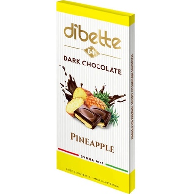 Dibette Dark Chocolate Pineapple 64% 80 g