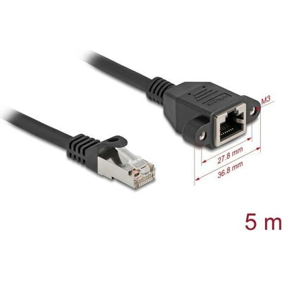 Delock 90779 Prodlužka S/FTP Kat: 6a RJ45 zásuvka RJ45 vidlice 5m