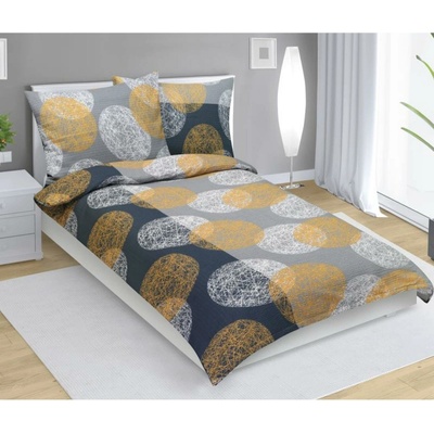 Bellatex Obliečky bavlna 90/865 B guľa sivá 140x200 70x90
