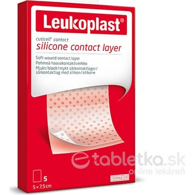 LEUKOPLAST CUTICELL CONTACT krytie na rany, sterilné, 5 x 7,5 cm 5 ks