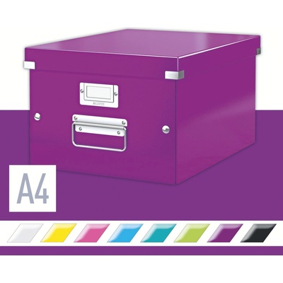 Leitz WOW Click & Store A4 28,1 x 20 x 37 cm, purpurová