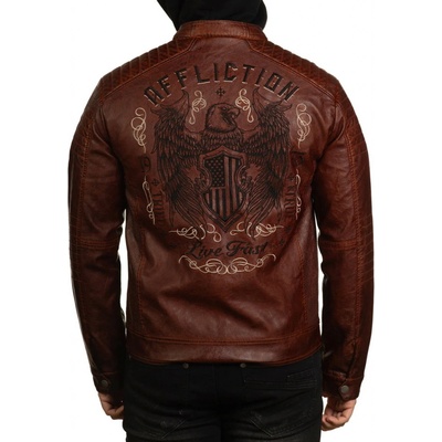 Bunda pánska AFFLICTION CODE OF HONOR BROWN 110OW418-BR