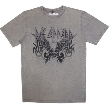 Def Leppard Риза Tribal Skull Stone Wash Unisex Grey L (DEFLSTNW46MG03)