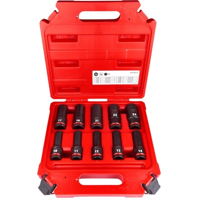 MILWAUKEE Sada nástrčných 1/2" kľúčov SHOCKWAVE - predĺžené 10 ks
