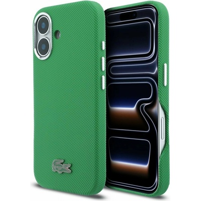 Lacoste PVC Iconic Petit Pique Metal Logo MagSafe Задна обвивка за iPhone 16 Estragon Green Lacoste | Zelen | МЪЖЕ | UNI