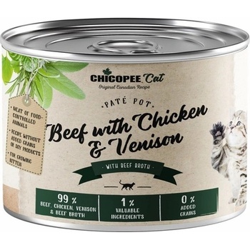 Chicopee Cat Gourmet Pot Poultry with Venison 195 g