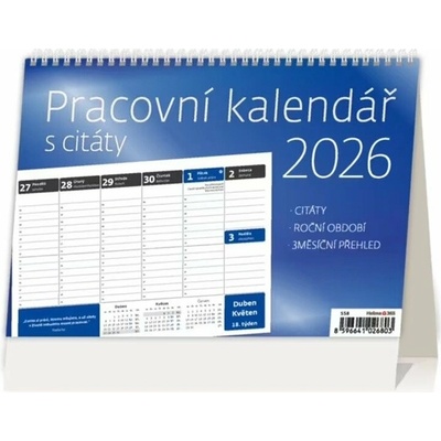 stolný Pracovný s citátmi 2026