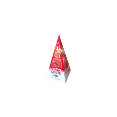 Liran Vánoční stromeček červený CHRISTMAS MAGIC zelený čaj s příchutí pomeranče 18 x 2 g
