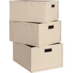 Bigso Бежови картонени кутии за съхранение в комплект от 3 броя Ture - Bigso Box of Sweden (4533C1349)
