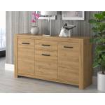 Forte Комод ten с 1 чекмедже и врати 160 см, античен дъб (hvnk232-d67)