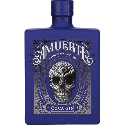 AMUERTE COCA LEAF GIN BLUE EDITION 43 % 0,7 l (čistá fľaša)