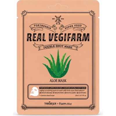 FORTHESKIN Маска за лице с алое FORTHESKIN SUPER FOOD REAL VEGIFARM DOUBLE SHOT MASK-Aloe