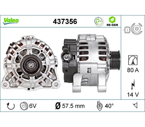 Alternátor VALEO 437356