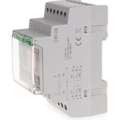 CRT-06 - Programovateľný priemyselný termostat, 10 režimov, 230V, 2x 16A, -100-400°C