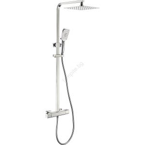 Bath Deluxe Комплект за душ с термостатен смесител naesby, гланцов хром (bt0075)