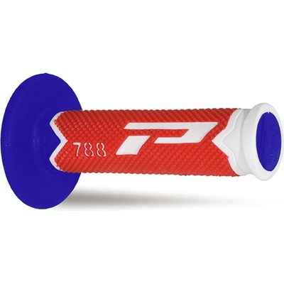 PROGRIP gripy PG788 OFF ROAD (22+25mm, délka 115mm) barva bílá/červená/modrá (trojsložkové) (788-226) (PG788/21)