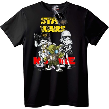 NOONEBRAND Тениска Star Wars Yoda & Щурмоваци - 2XL, White