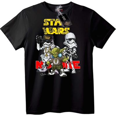 NOONEBRAND Тениска Star Wars Yoda & Щурмоваци - 2XL, White