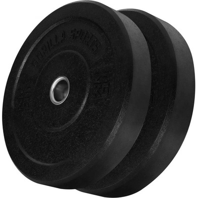 Gorilla Sports sada oceľových kotúčov s gumovým povrchom 2 x 25 kg 50 mm