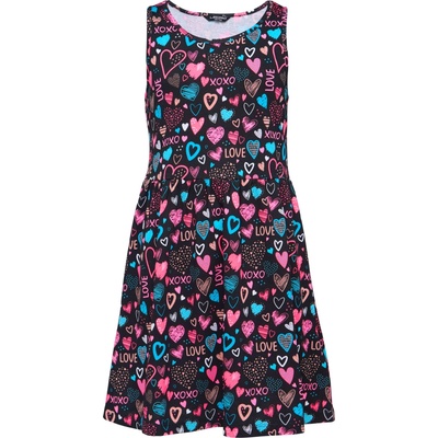 Lewro pohodlné dívčí šaty Emela tmavě modrá růžová tyrkysová – Zbozi.Blesk.cz