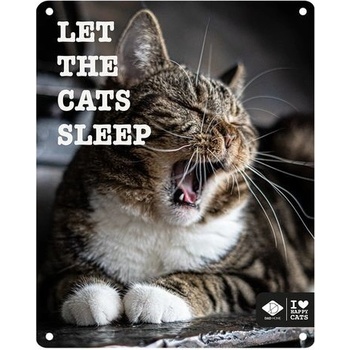 EBI D&D kovová tabuľa: ,,Let the cats sleep\" 20 x 25 cm